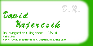 david majercsik business card